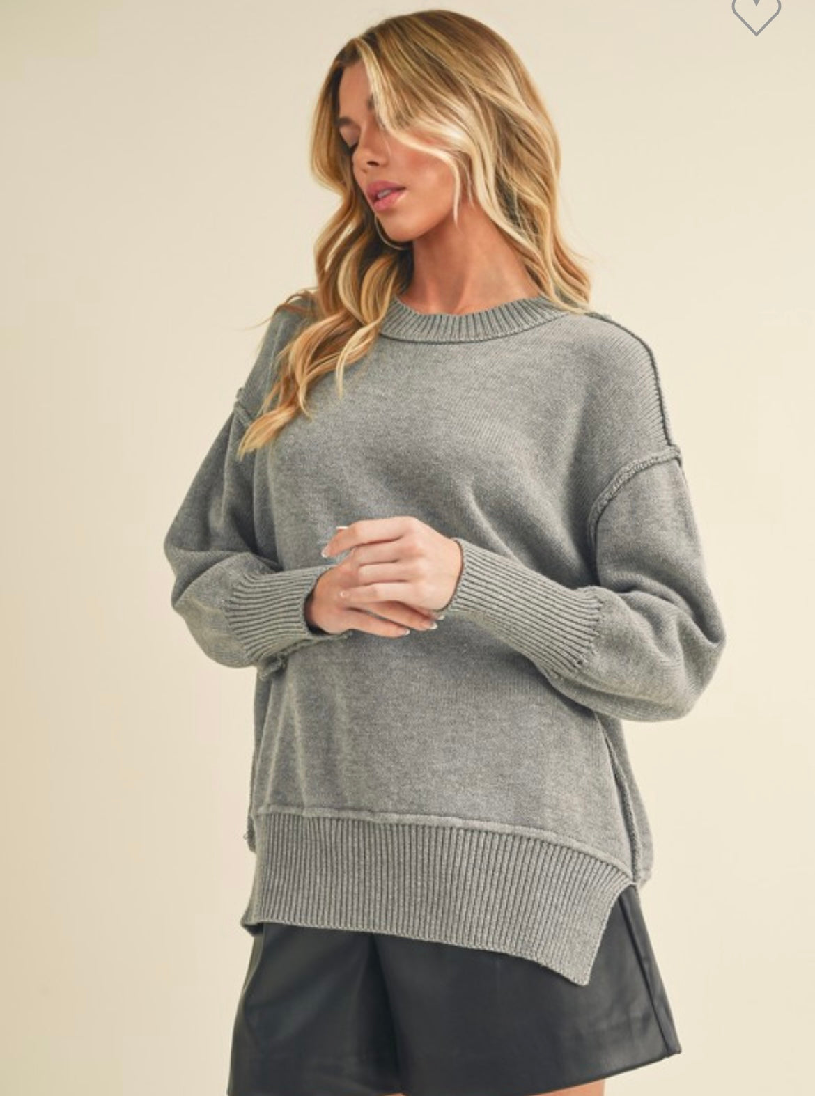Heather grey sweater